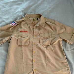 Scouts tan shirt, size L